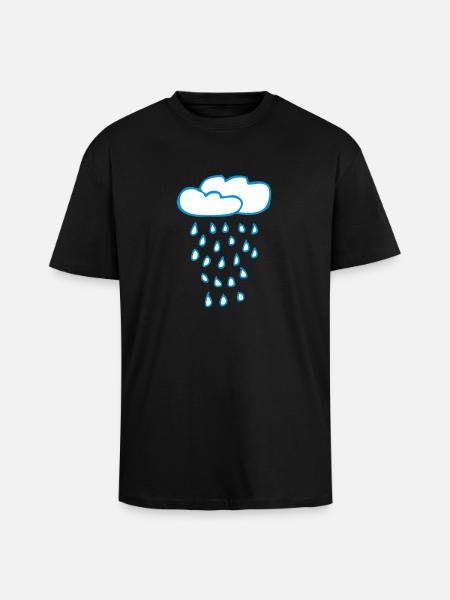Cloud of rain - Unisex Oversized Heavyweight T-shirt - black