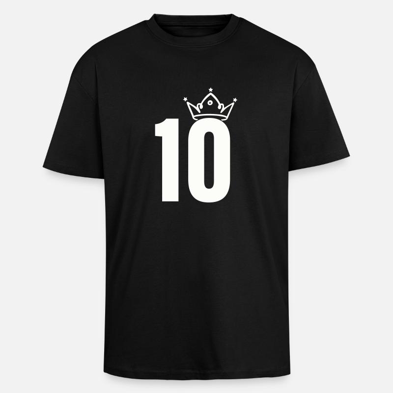 10 Couronnes - T-shirt unisexe oversize épais - noir