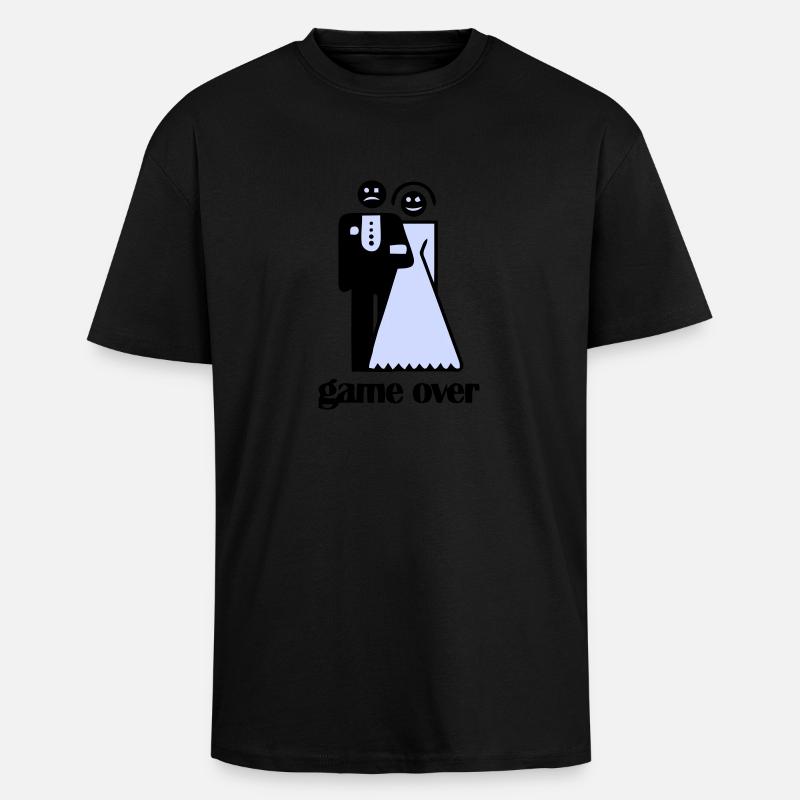 Jeu de mariage plus - T-shirt unisexe oversize épais - noir