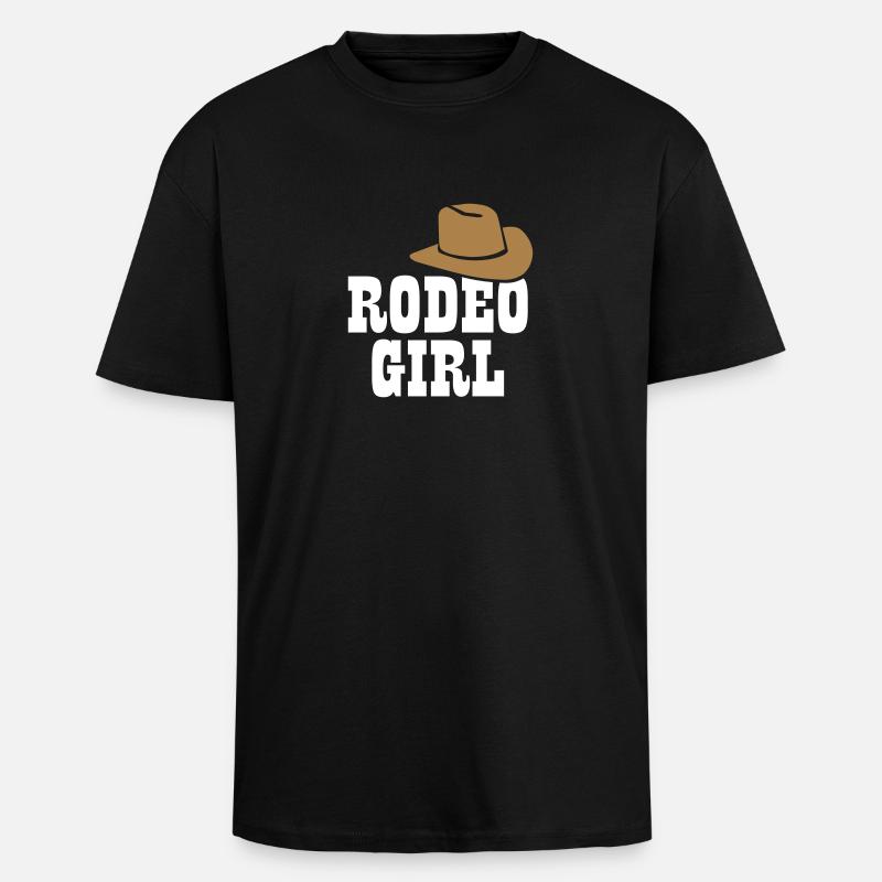 Rodeo - Oversized Heavyweight Unisex T-Shirt - Schwarz