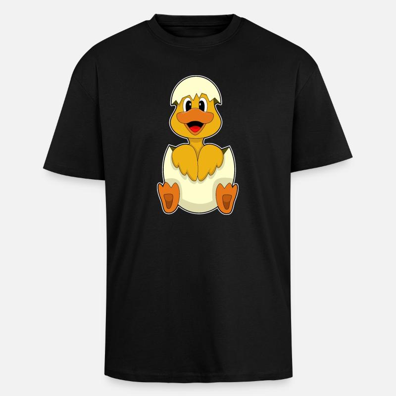 Duck egg - Unisex Oversized Heavyweight T-shirt - black