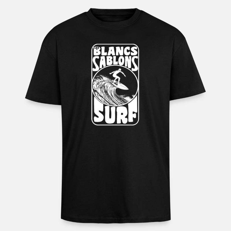 Der weiße Sand - Oversized Heavyweight Unisex T-Shirt - Schwarz