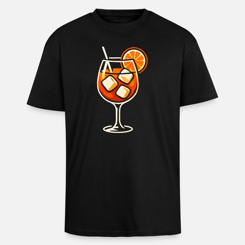 Party Spritz Glas Geschenkidee - Oversized Heavyweight Unisex T-Shirt - Schwarz