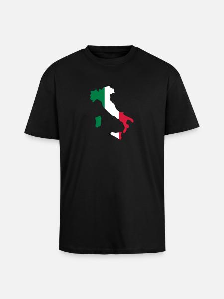 Italy - Unisex Oversized Heavyweight T-shirt - black