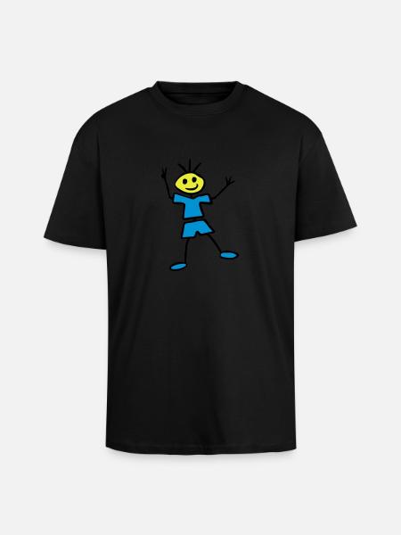 Stick figure - Unisex Oversized Heavyweight T-shirt - black