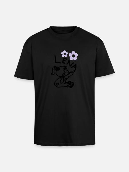 naam lena © - Oversized Heavyweight Unisex T-Shirt - Schwarz