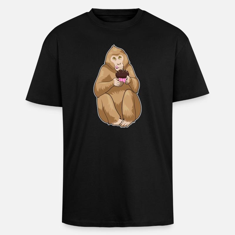 Monkey Muffin - Unisex Oversized Heavyweight T-shirt - black