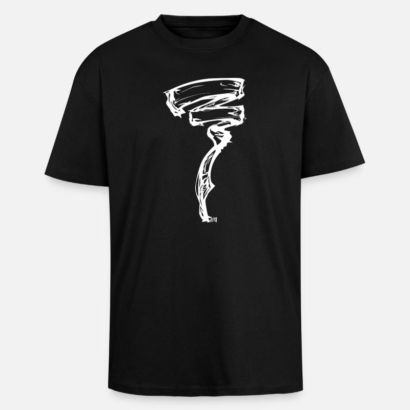 Energetischer Wind - Oversized Heavyweight Unisex T-Shirt - Schwarz