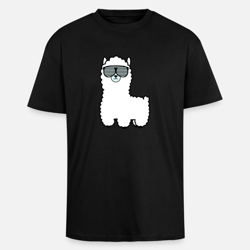 lama_002 - T-shirt unisexe oversize épais - noir