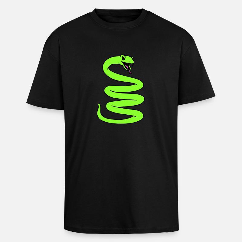 Coiled Snale - Oversized Heavyweight Unisex T-Shirt - Schwarz