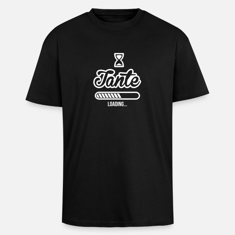 Tante Loading - Oversized Heavyweight Unisex T-Shirt - Schwarz