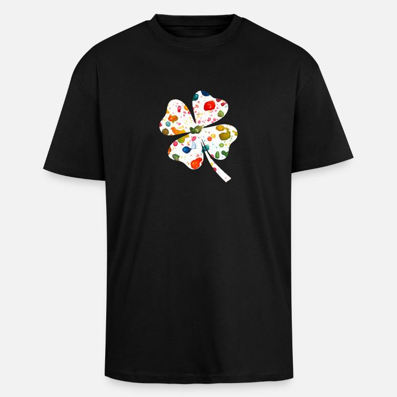 glueck - Oversized Heavyweight Unisex T-Shirt - Schwarz