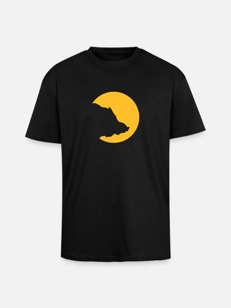 Boar Moon - Oversized Heavyweight Unisex T-Shirt - Schwarz