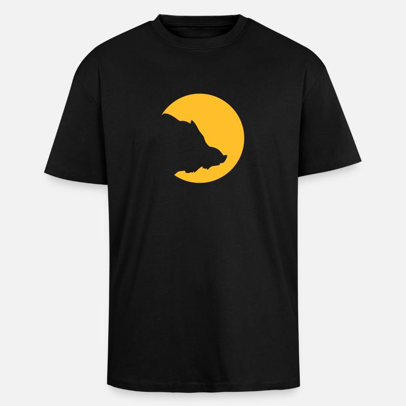 Boar Moon - Oversized Heavyweight Unisex T-Shirt - Schwarz