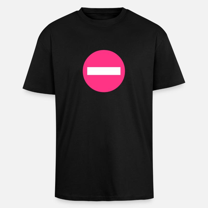 Verboten (V) - Oversized Heavyweight Unisex T-Shirt - Schwarz