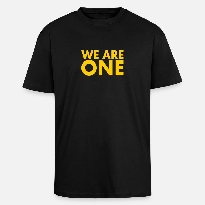 We are one - Oversized Heavyweight Unisex T-Shirt - Schwarz