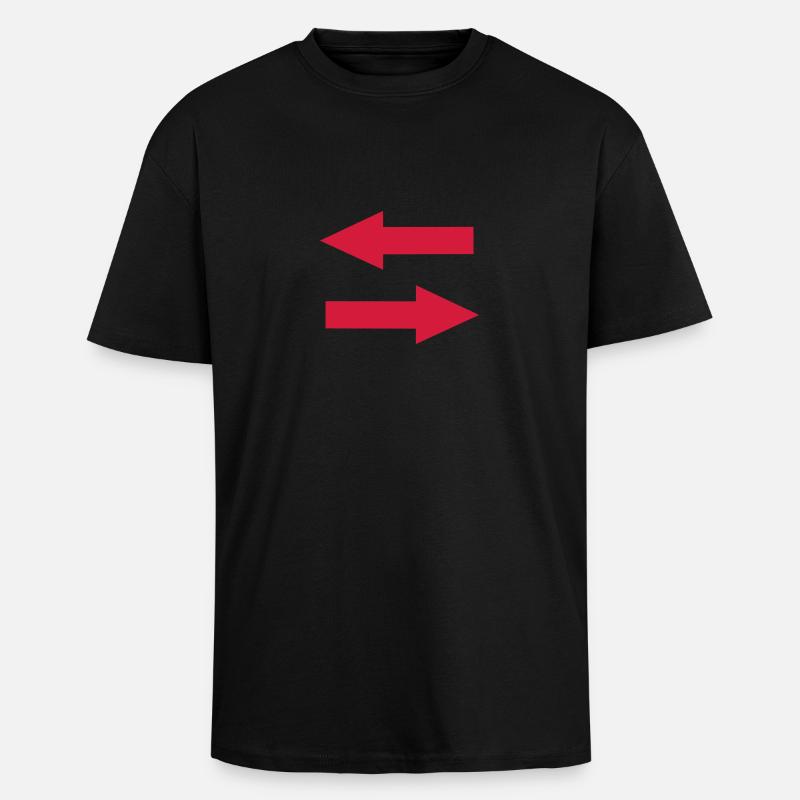 Pfeil - Oversized Heavyweight Unisex T-Shirt - Schwarz