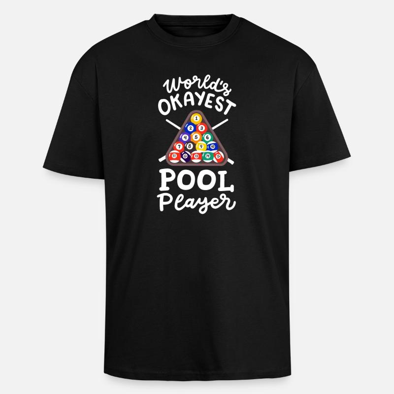 Billardspieler Billard - Oversized Heavyweight Unisex T-Shirt - Schwarz