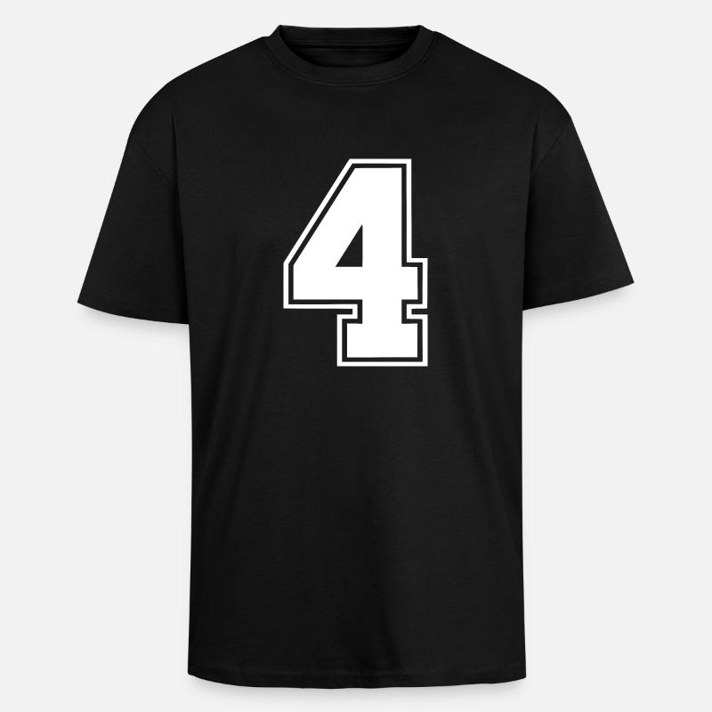 4 - Oversized Heavyweight Unisex T-Shirt - Schwarz