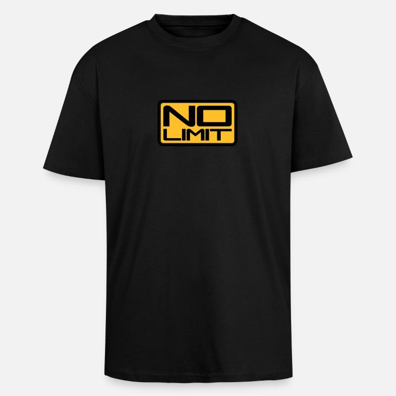 No Limit Shield - T-shirt unisexe oversize épais - noir