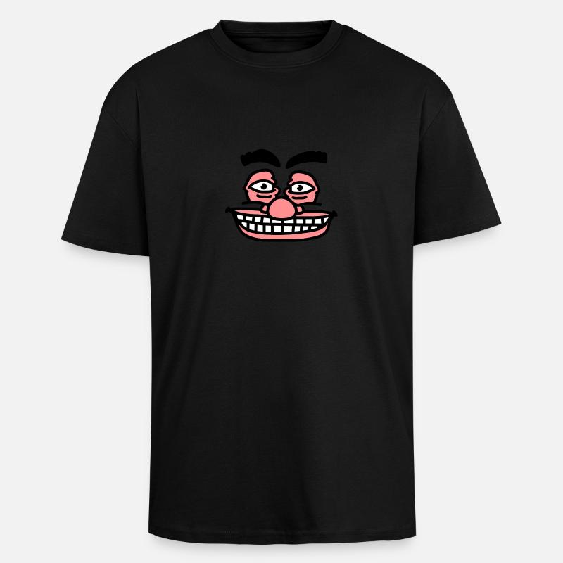 scary_face - Oversized Heavyweight Unisex T-Shirt - Schwarz