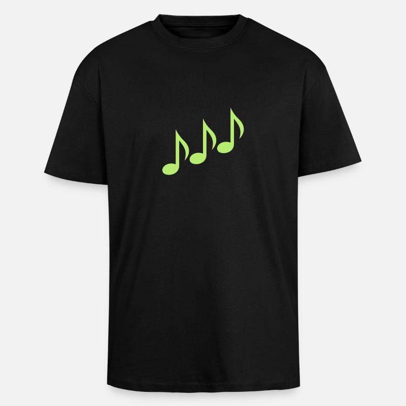 Notes - Unisex Oversized Heavyweight T-shirt - black