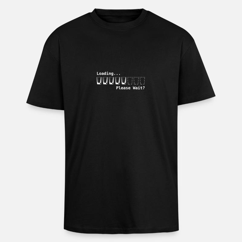 loading please wait - Oversized Heavyweight Unisex T-Shirt - Schwarz