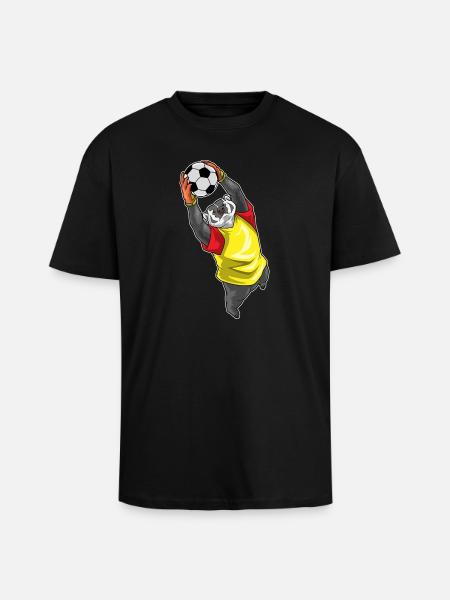 Dachs Torwart Fußball - Oversized Heavyweight Unisex T-Shirt - Schwarz