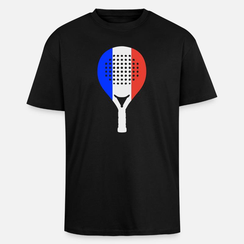 Padel-Frankreich - Oversized Heavyweight Unisex T-Shirt - Schwarz