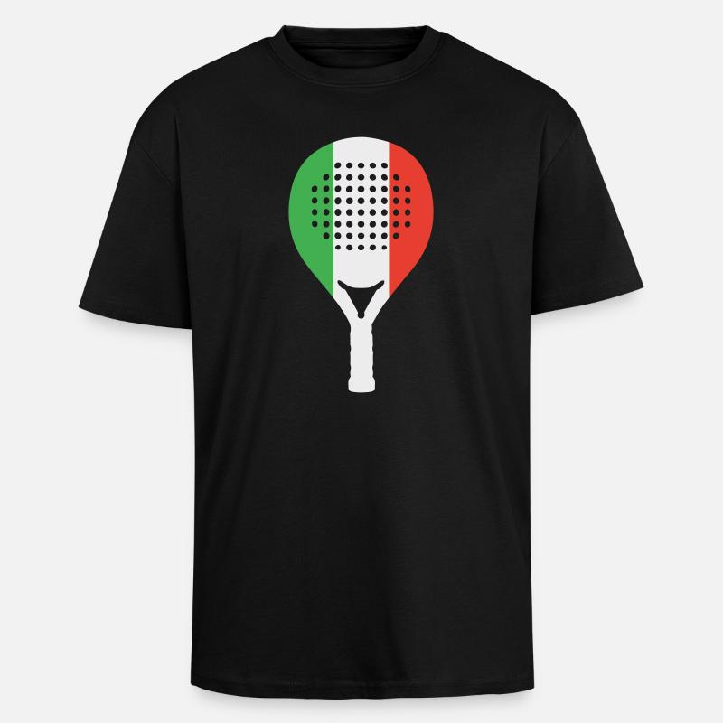 Padel-Italia - Oversized Heavyweight Unisex T-Shirt - Schwarz