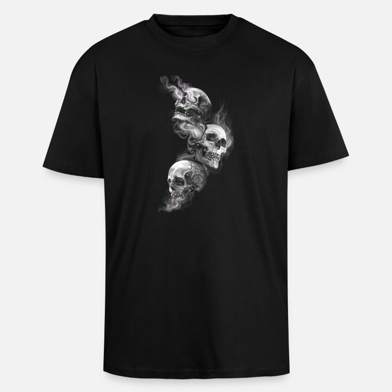 Schädel - Oversized Heavyweight Unisex T-Shirt - Schwarz