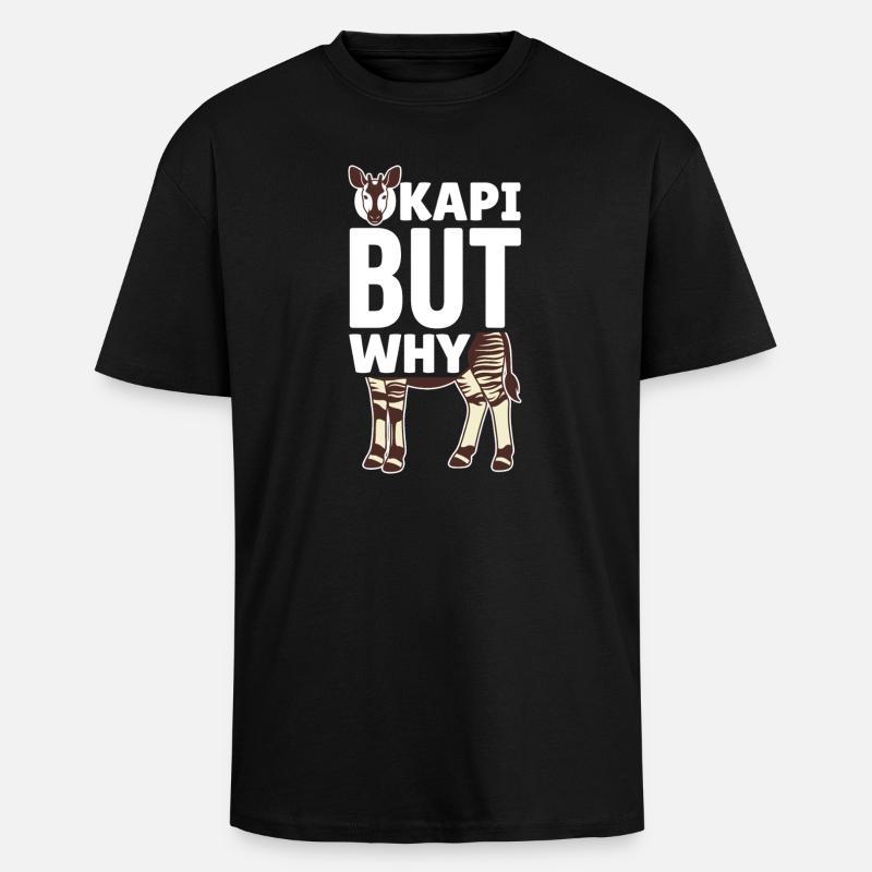 Okapi-liebhaber Okapi-tier Seltene Tierweltliebe - Oversized Heavyweight Unisex T-Shirt - Schwarz