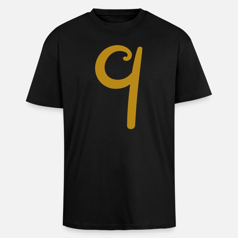 9 - Oversized Heavyweight Unisex T-Shirt - Schwarz