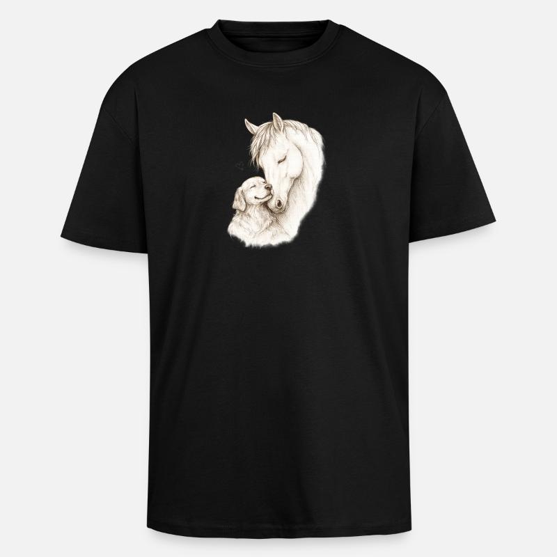 Âmes douces - T-shirt unisexe oversize épais - noir
