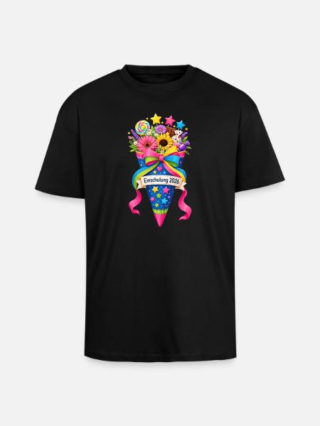 Einschulung 2026 Schultüte - Oversized Heavyweight Unisex T-Shirt - Schwarz