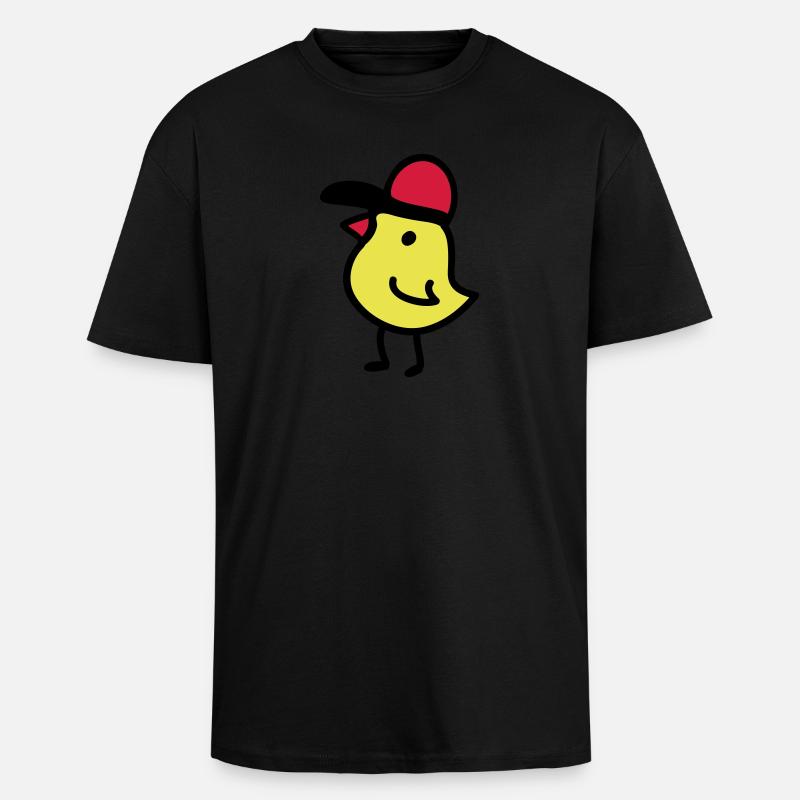 Poussins Cappy 3 - T-shirt unisexe oversize épais - noir