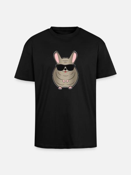 Chinchilla - Oversized Heavyweight Unisex T-Shirt - Schwarz
