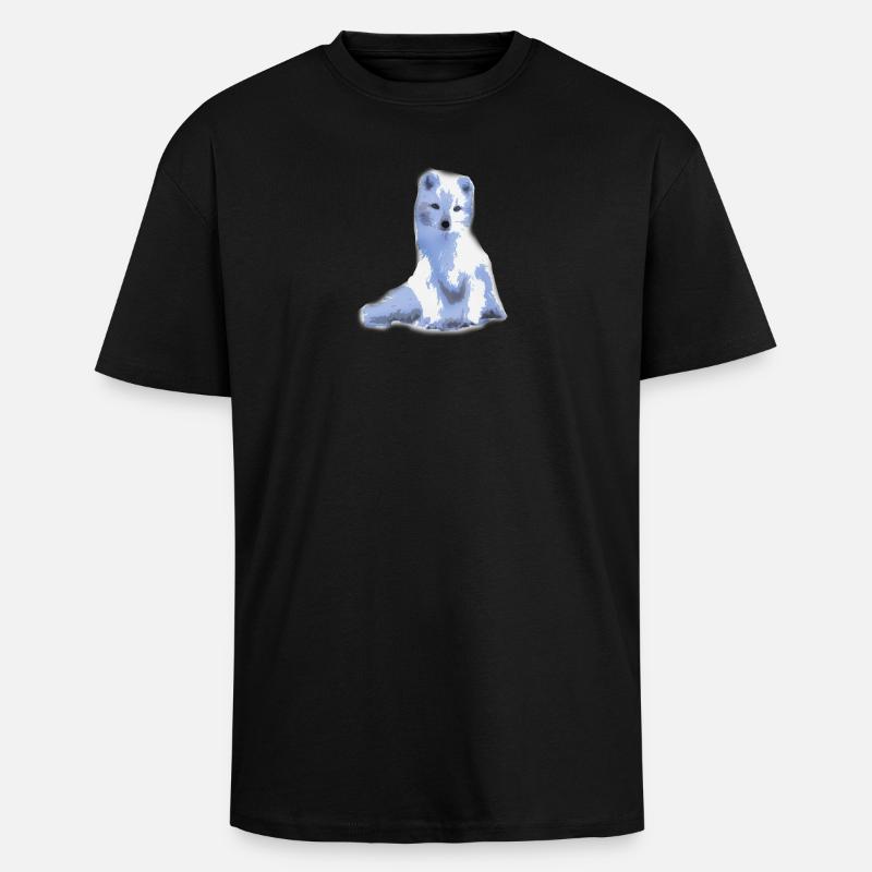 arctic foxy / Arktisfuchs - Oversized Heavyweight Unisex T-Shirt - Schwarz