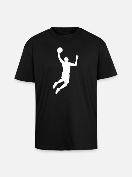 basketball_silhouette - Unisex Oversized Heavyweight T-shirt - black