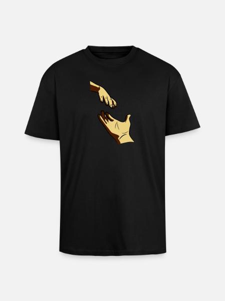 Provide rich hand - Unisex Oversized Heavyweight T-shirt - black