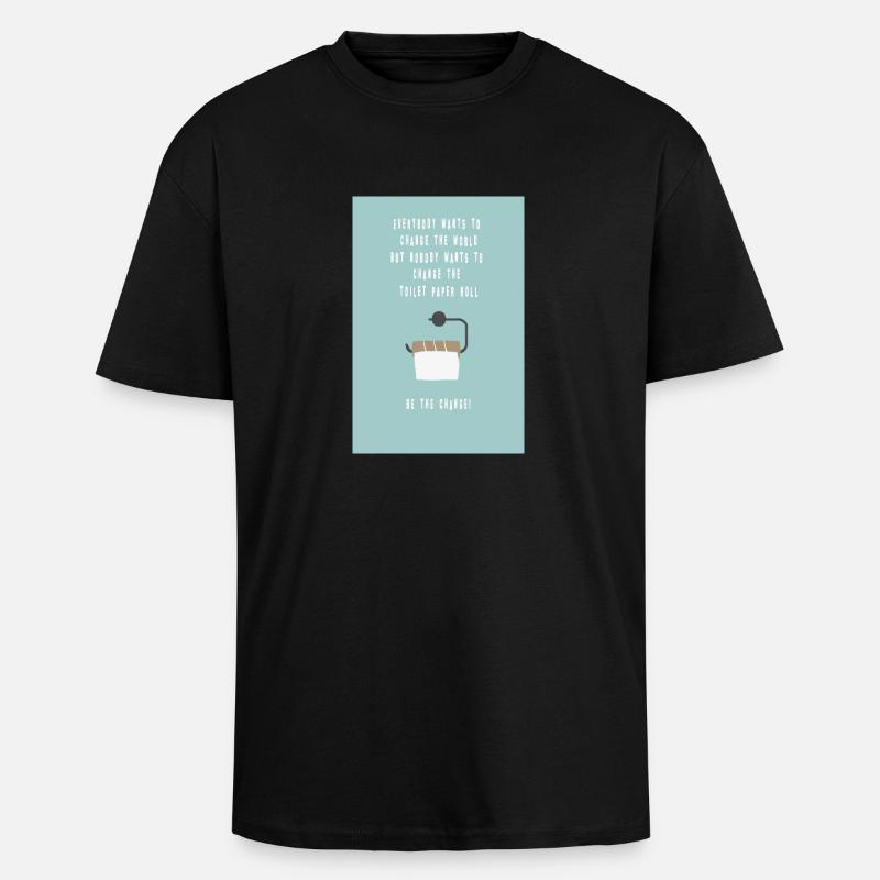 Be the change! - Unisex Oversized Heavyweight T-shirt - black