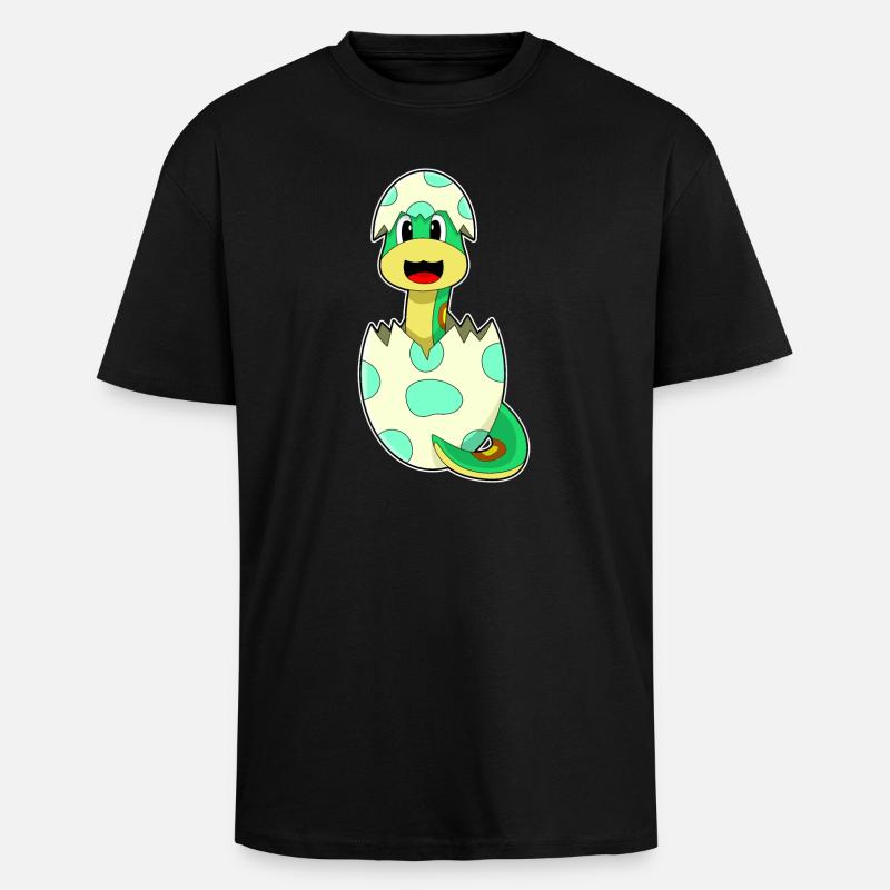 Œuf de serpent - T-shirt unisexe oversize épais - noir
