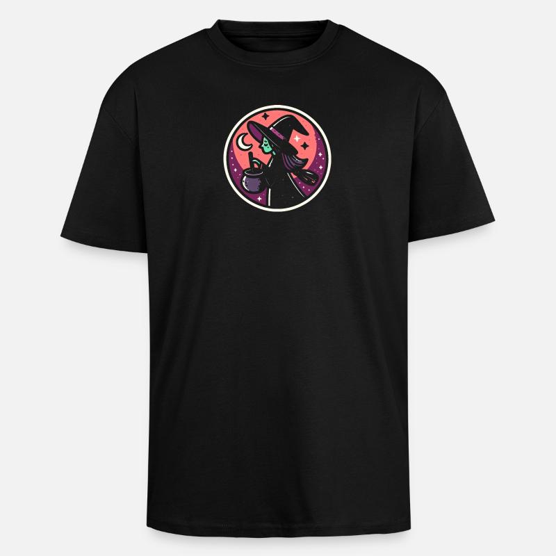 Hexe Comic - Oversized Heavyweight Unisex T-Shirt - Schwarz