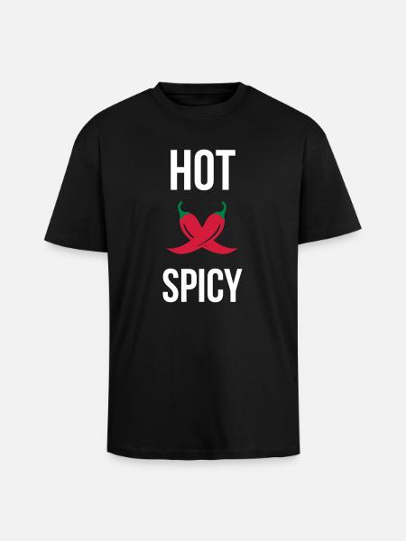 Hot & Spicy grill - Oversized Heavyweight Unisex T-Shirt - Schwarz