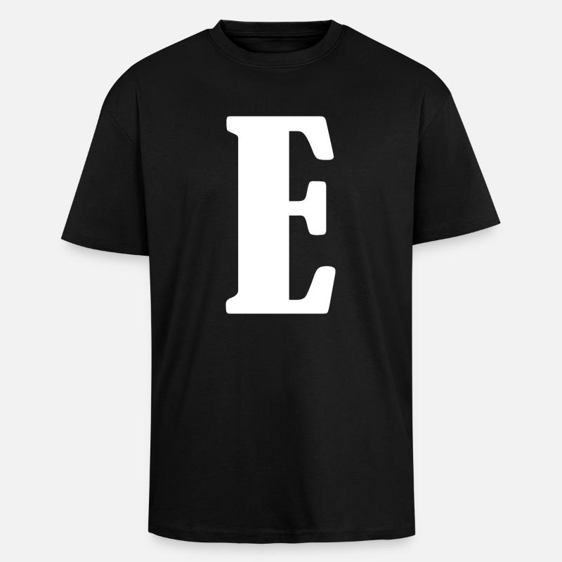 E - Oversized Heavyweight Unisex T-Shirt - Schwarz