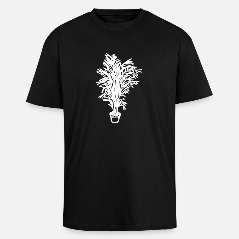 Topfpflanze, Geschenk, Geschenkidee - Oversized Heavyweight Unisex T-Shirt - Schwarz