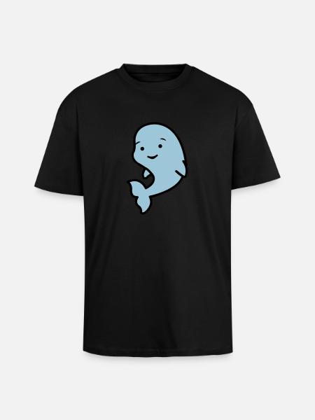 suesser_delfin_02 - Oversized Heavyweight Unisex T-Shirt - Schwarz