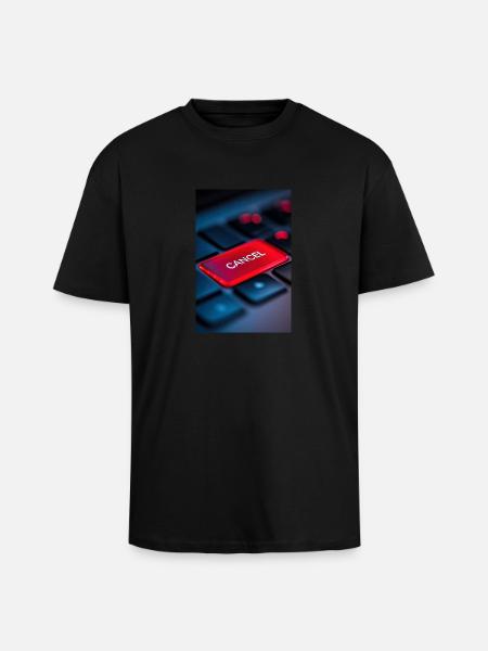 Rot Abbrechen-Tasten-Highlight - Oversized Heavyweight Unisex T-Shirt - Schwarz