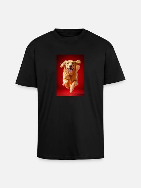 Flying Golden Joy - Unisex Oversized Heavyweight T-shirt - black