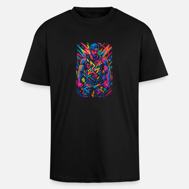 neonmuscles - Oversized Heavyweight Unisex T-Shirt - Schwarz